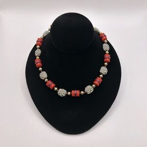 J. CREW Pave Crystal Resin Beaded Necklace